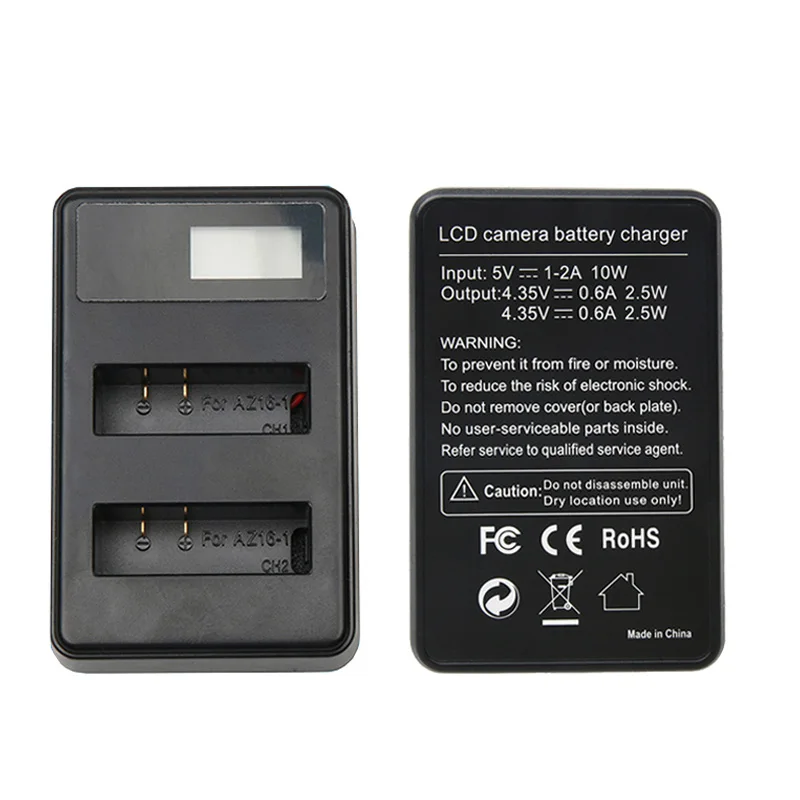 3pcs Battery Pack for Xiaomi yi Lite 4k plus+ LED Intelligent display Battery Charger For yi 2 4k Accessory Kits