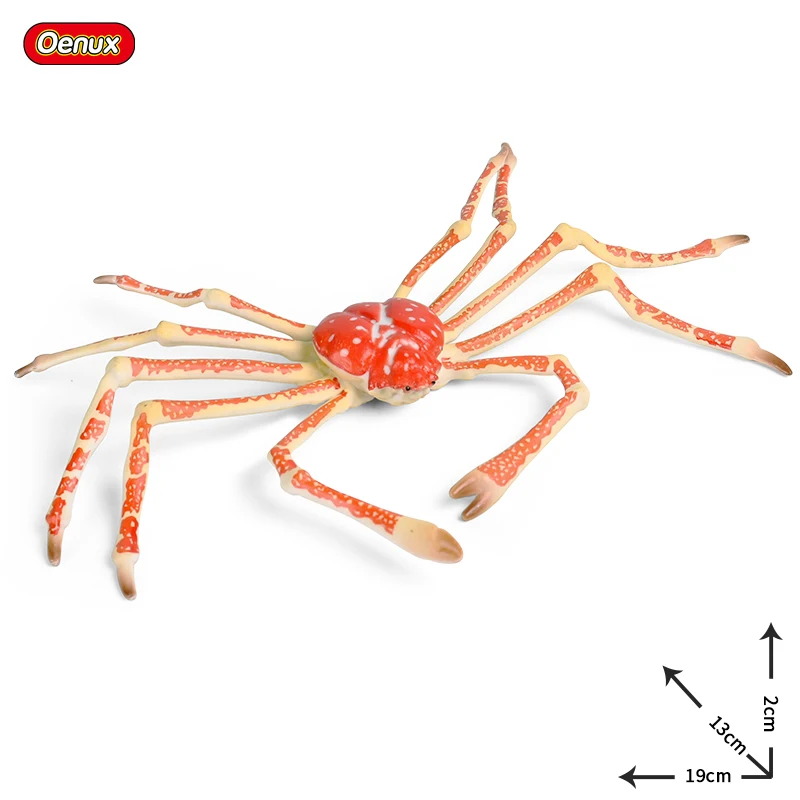 Oenux Ocean Marine Crab Ray Starfish Jellyfish Model Simulation Whale Shark Sea Life Animals PVC Action Figures Collection Toy