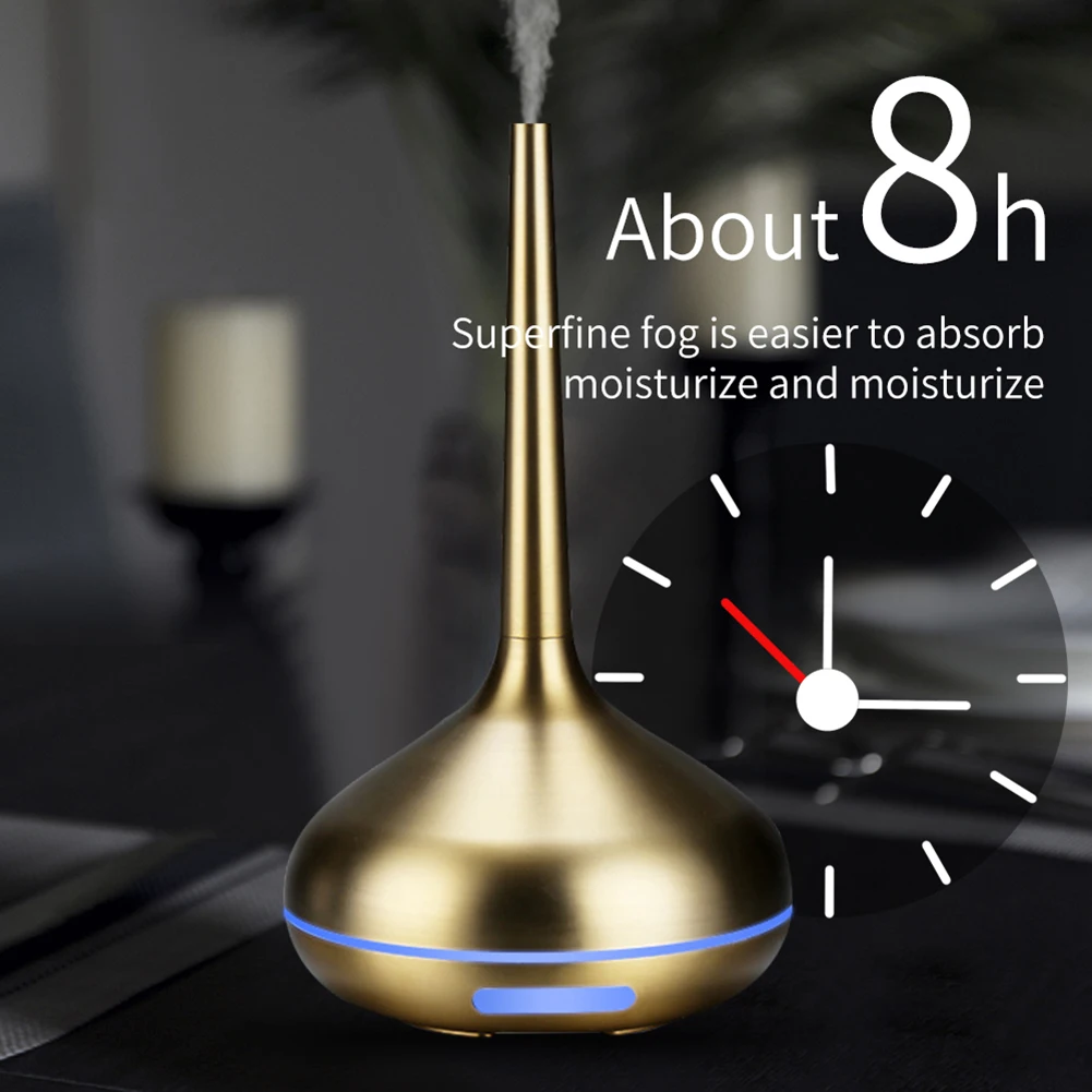 Humidificador ultrasónico USB LED, difusor de aceites esenciales, purificador de aromaterapia para oficina y hogar