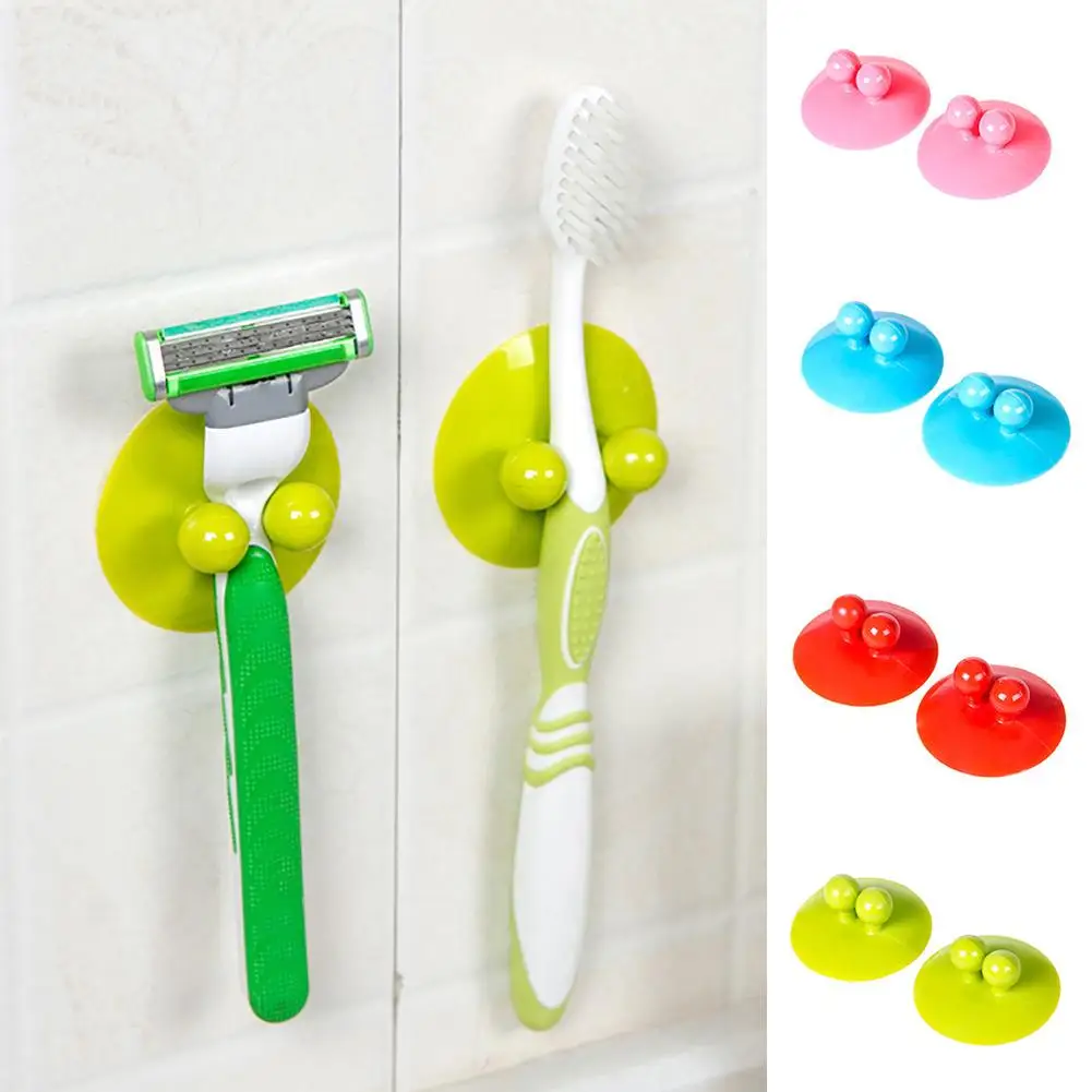 2Pcs Bathroom Accessories Vacuum Wall Strong Suction Hook Multifunction Holder Cup Originality Hooks Hanger Sucker For Kitchen