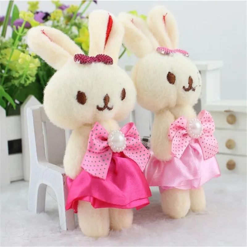 1PCS Cartoon Rabbit Bouquets Plush Toys Baby Doll For Kids Gifts Wedding Present Mini Hear Toy For Girl