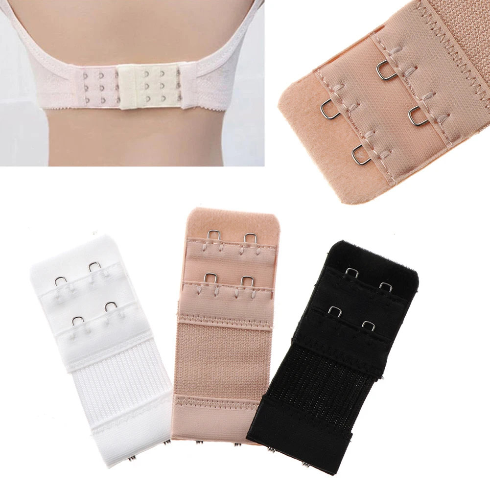 2 Rows 2 Hooks Bra Extender Strap Buckle Extension Clasp Straps Women Bra Extension Lengthened Adjustable Belt Buckle Underwear