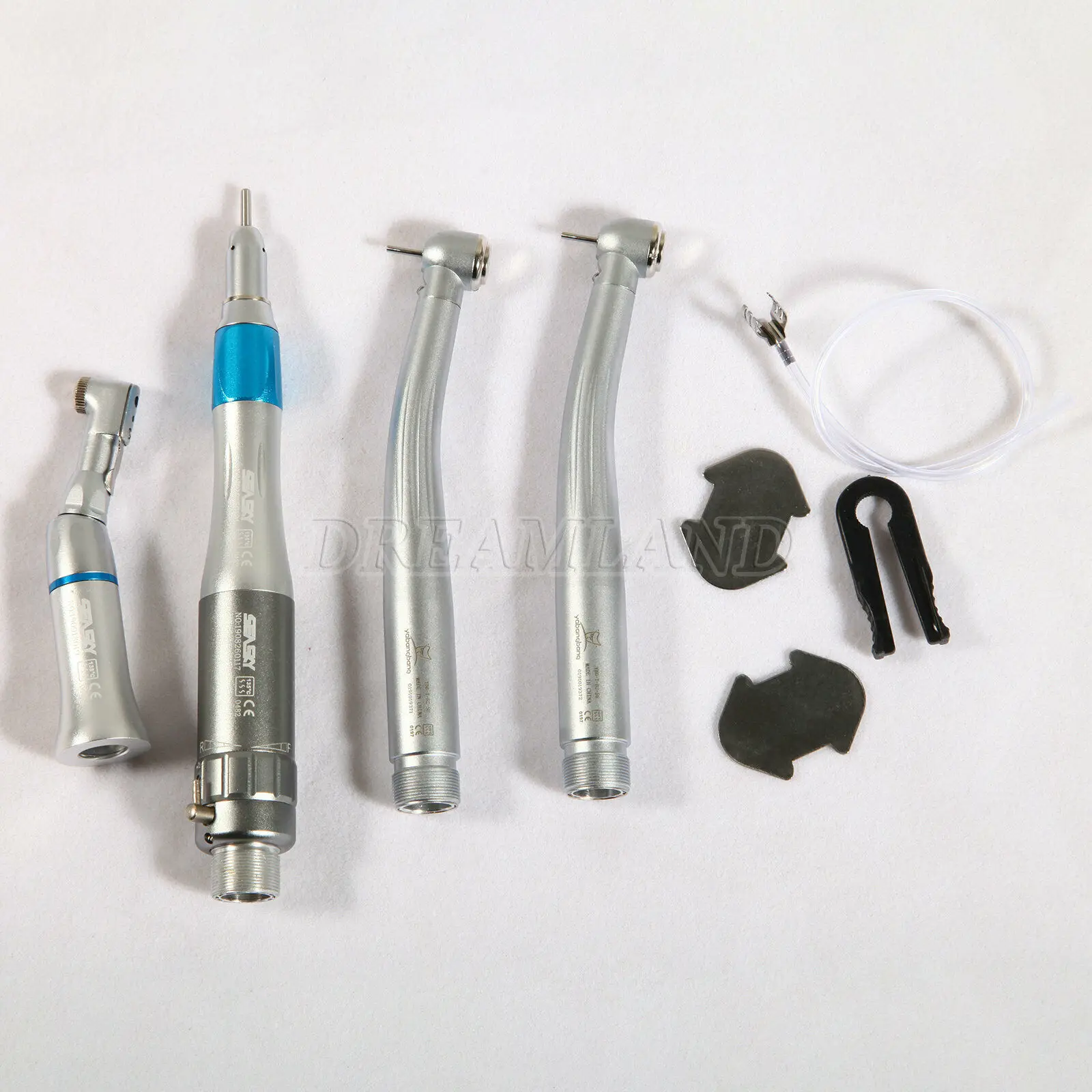 NSK Style Dental Pana Max LED High Low Speed Straight Contra Angle Handpiece Air Motor 2Hole Turbine Set