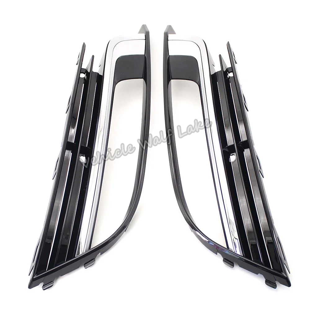 2pcs Fog Lamp Grille For Passat CC 2012 2013 2014 2015 2016 2017 Car-Styling Front Bumper Fog Lamp Light Grille Cover