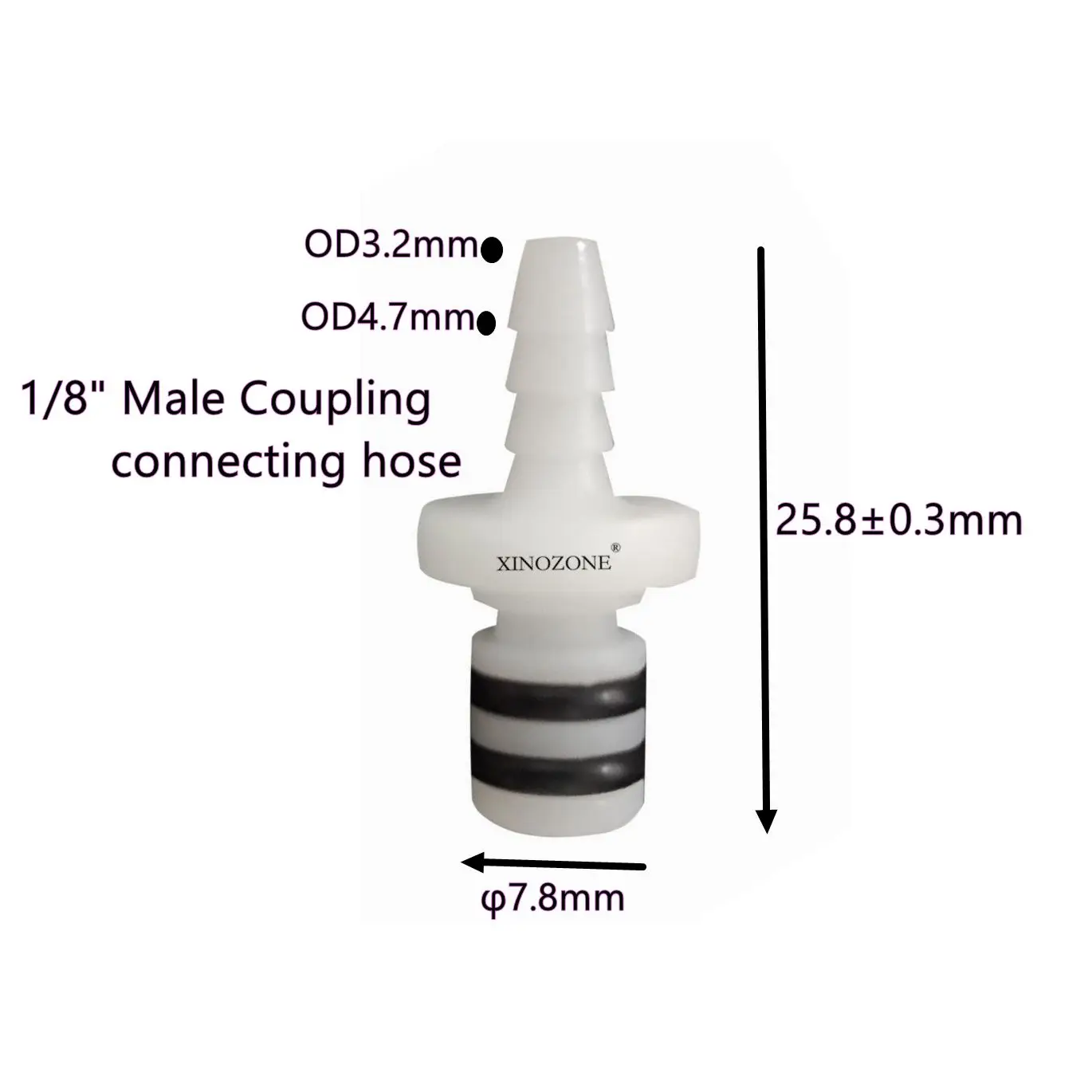 1/8 "3/16" 1/4 "acoplamiento macho de orificio pequeño instalación de Panel de manguera de conexión conector rápido con válvula XINOZONE