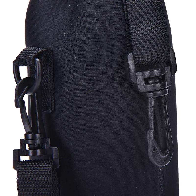 1000ML Black Shoulder Strap Water Bottle Cover Bag Pouch Strap Neoprene Water Bottle Carrier Insulated Bag Pouch Holder