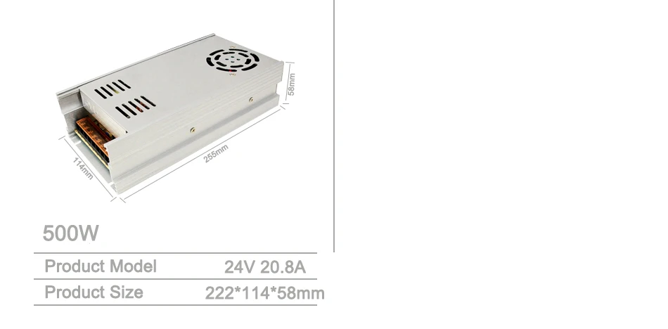 Umschaltbare LED-Beleuchtungstransformatoren AC 110–220 V auf DC 12 V 24 V LED-Netzteil 60 W 100 W 120 W 250 W 300 W 360 W Konverter-Adapter – Detail 7