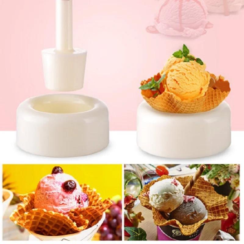 Commercial Crispy Waffle Cone Mold Flower Basket Shape Ice Cream Bowl Forming Tool For Ice Cream Waffle Cup Model Egg Roll Mould