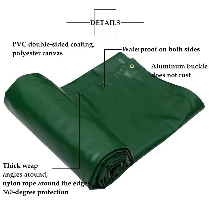 Various Size Waterproof Tarpaulin Garden Sunshade Cloth Tarp Ground Sheet Camping Lightweight Tarp Boat Car Truck Canopy Cloth