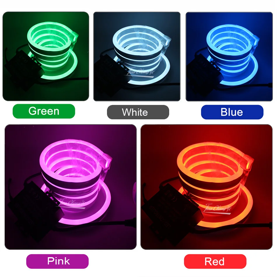 Smart Tuya WiFi neon light AC110V 220V 5050 80LED/M RGB Tape Voice Control RGB LED Strip IP67 Waterproof Outdoor Garden