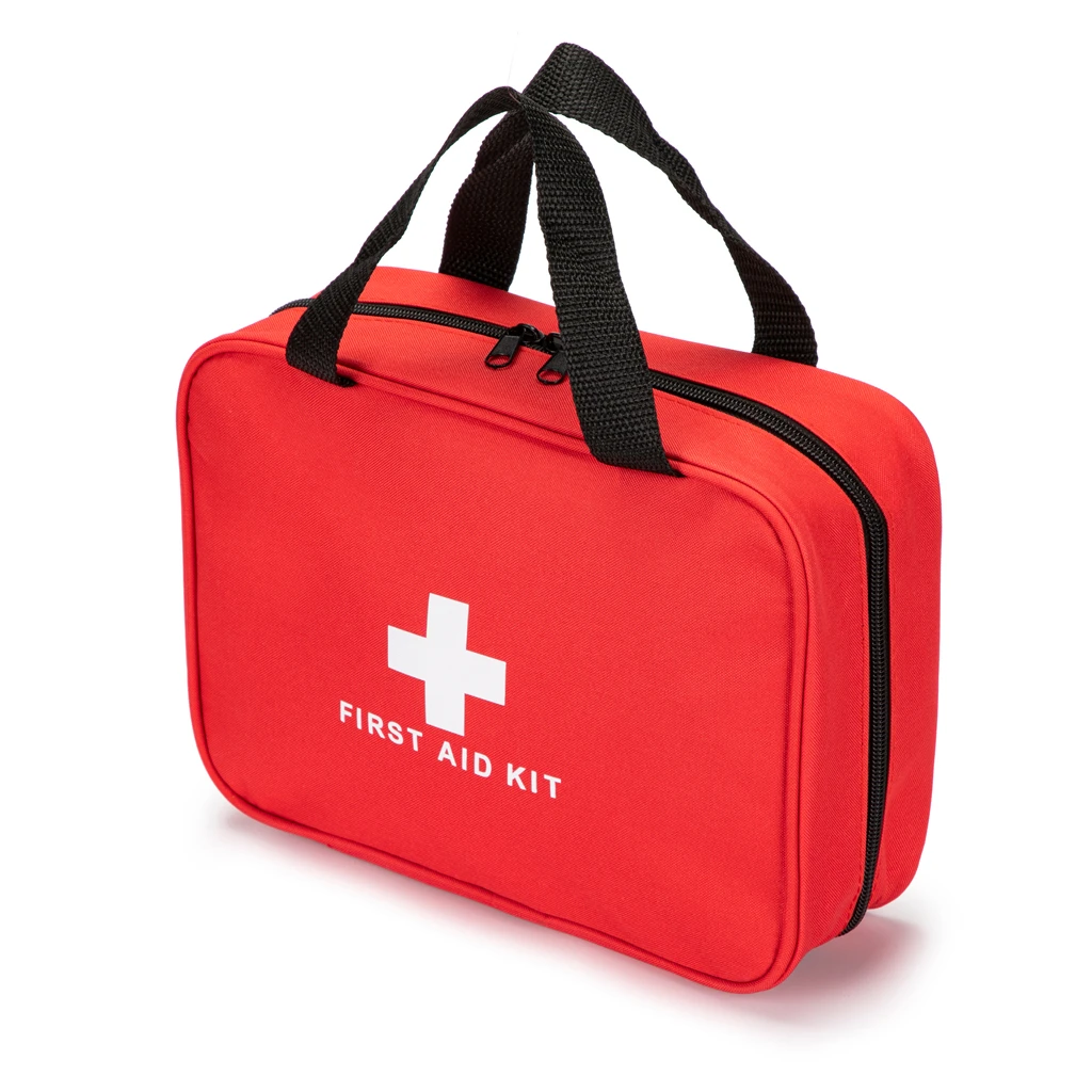 Red First Aid Bags Empty 1st Aid Bag Section Dividers Medical Travel Case Medicine Bag for Car Home Office Kitchen Sport Outdoor