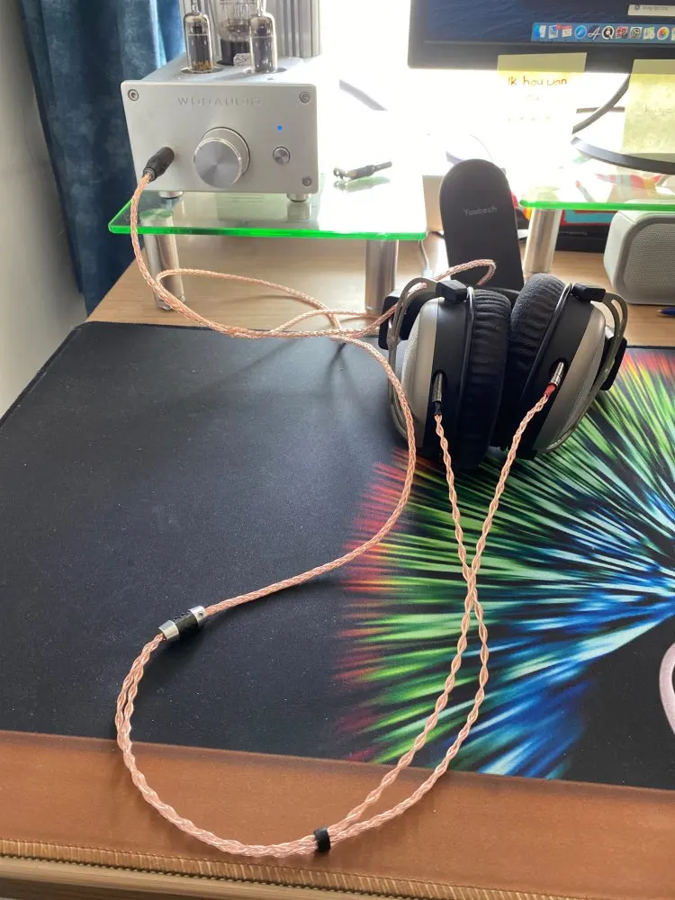 Audiocrast 8 코어 7N OCC 단일 크리스탈 구리 헤드폰 업그레이드 케이블 Sundara Aventho focal elegia t1 t5p D7200 MDR-Z7