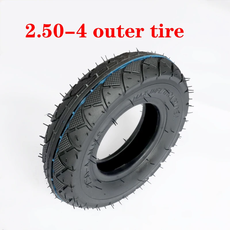 2.50-4 Tires Inner Tube 2.50*4 Pneumatic Tyre for Hand Trucks, Utility Cart, Lawn Mowers, Wheelbarrows, Dollys, Scooters