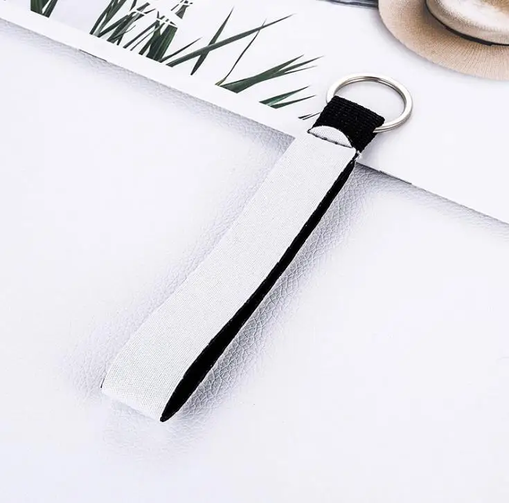 Neoprene Wristlet Sublimation Print Blank Lanyard Strap Band Split Ring Key Chain Holder Hand Keychain For Girls/Women SN521