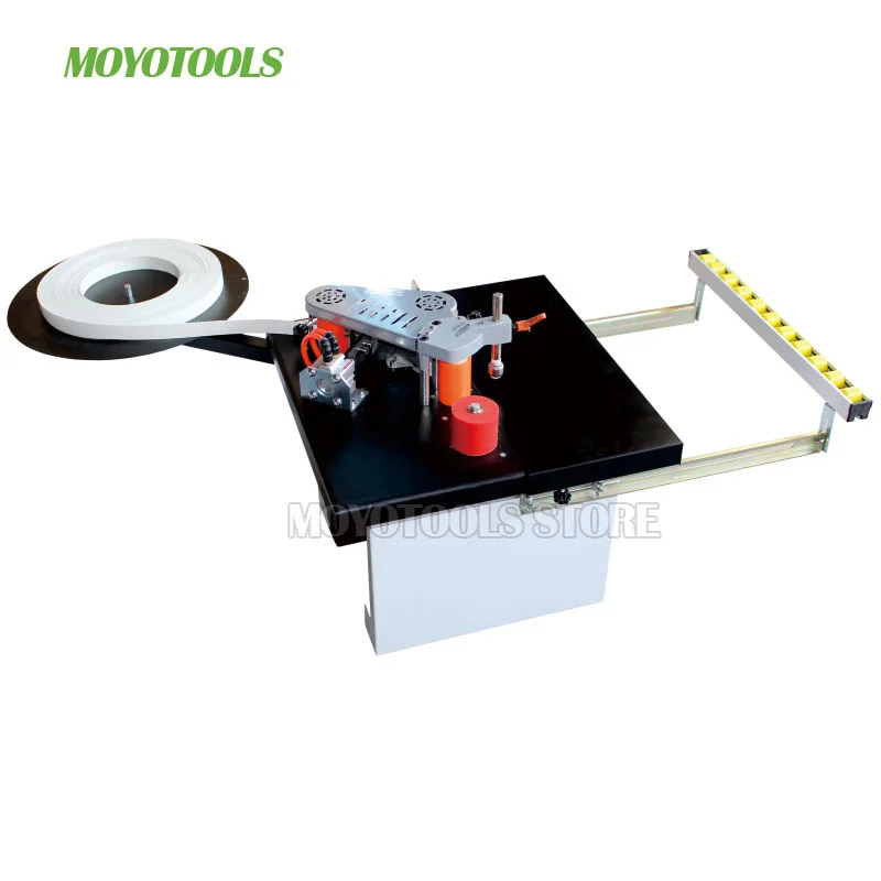 Mini Edge Banding Machine straight & curve Automatic strip Break Cutting Double Side Glue Cabinet Wood Edge Bander