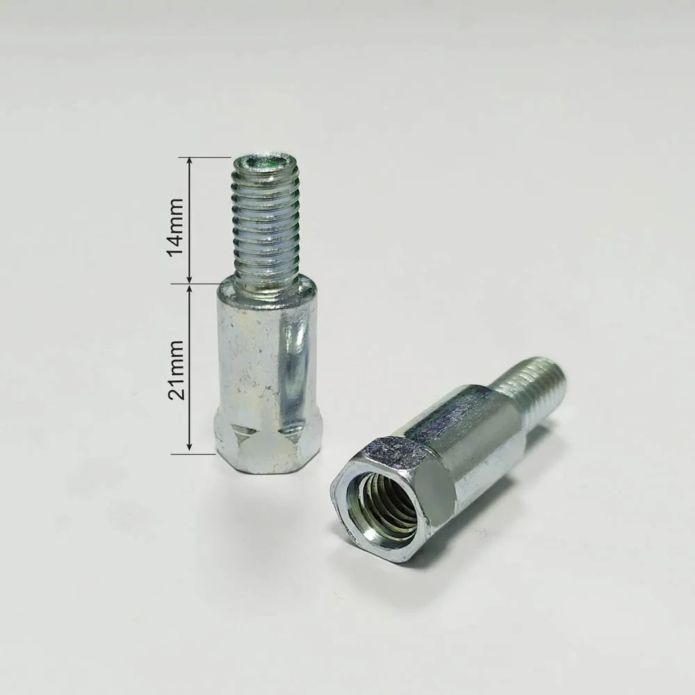 1 Paar Zwart Zilver Motorfiets Achteruitkijkspiegel Adapters M10 10Mm Rechtsom Linksom Rechts Links Hand Draad Veranderende schroef