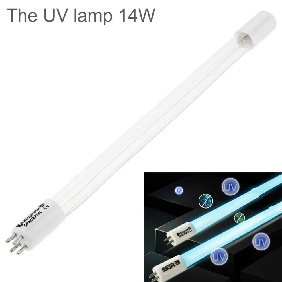 T5 14W UV Sterilizer Lamp Light Ultraviolet Filter Straight Pipe Type and Single-ended 4 Needle for Air Sterilization Equipment