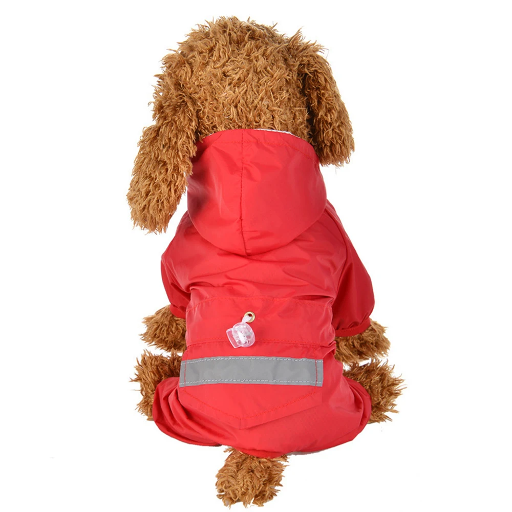 Dog Raincoat Puppy Rain Coat with Hood Reflective Waterproof Dog Clothes Soft Breathable Pet Cat Small Dog Rainwear XS - 2XL