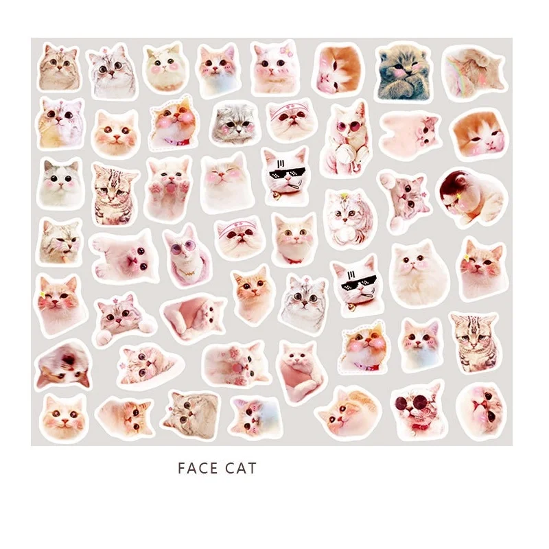 100Pcs Leuke Pocket Dagboek Stickers Set Mini Kat Huisdier Bladeren Bloem Cake Regenboog Sticker Diy Zelfklevende Post Decoratie Gift a6060