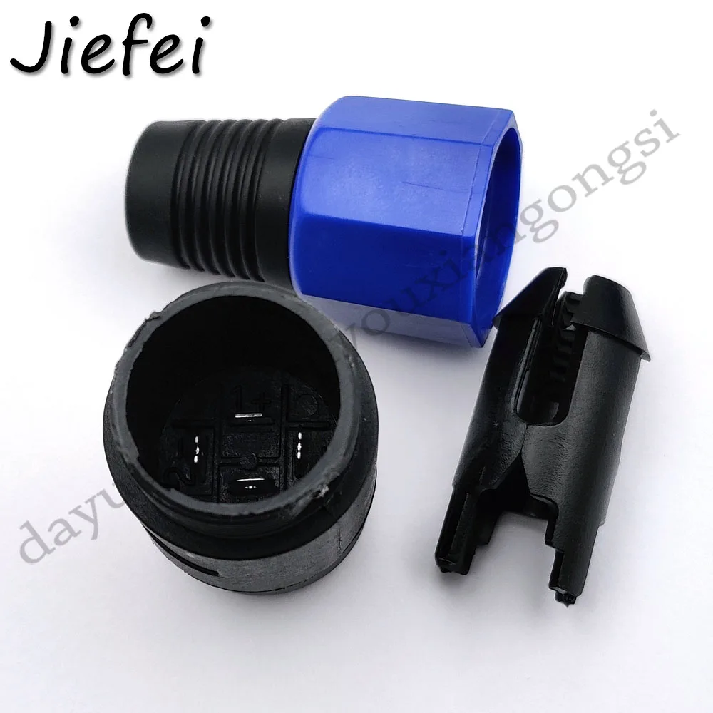 1Pcs 4 Pin Speakon Speaker Connector PLUG Male / Female Audio Plug Locking Design Blue Ring FOR PA AMPLIFIER CABLE