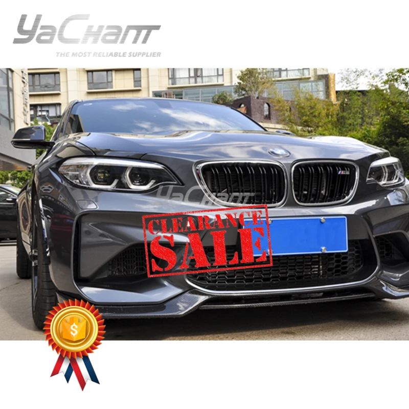 On Sale In Stock Imperfect Dry Carbon Fiber Front Lip Fit For 2016-2018 F87 M2 VRS AERO Style Front Bumper Splitter