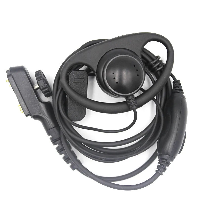 Risenke-D/G Shape Two Way Radio Headset, Walkie Talkie Earpiece for Hytera PD580, PD785, PD780G, PT581H, PD790EX, PD700