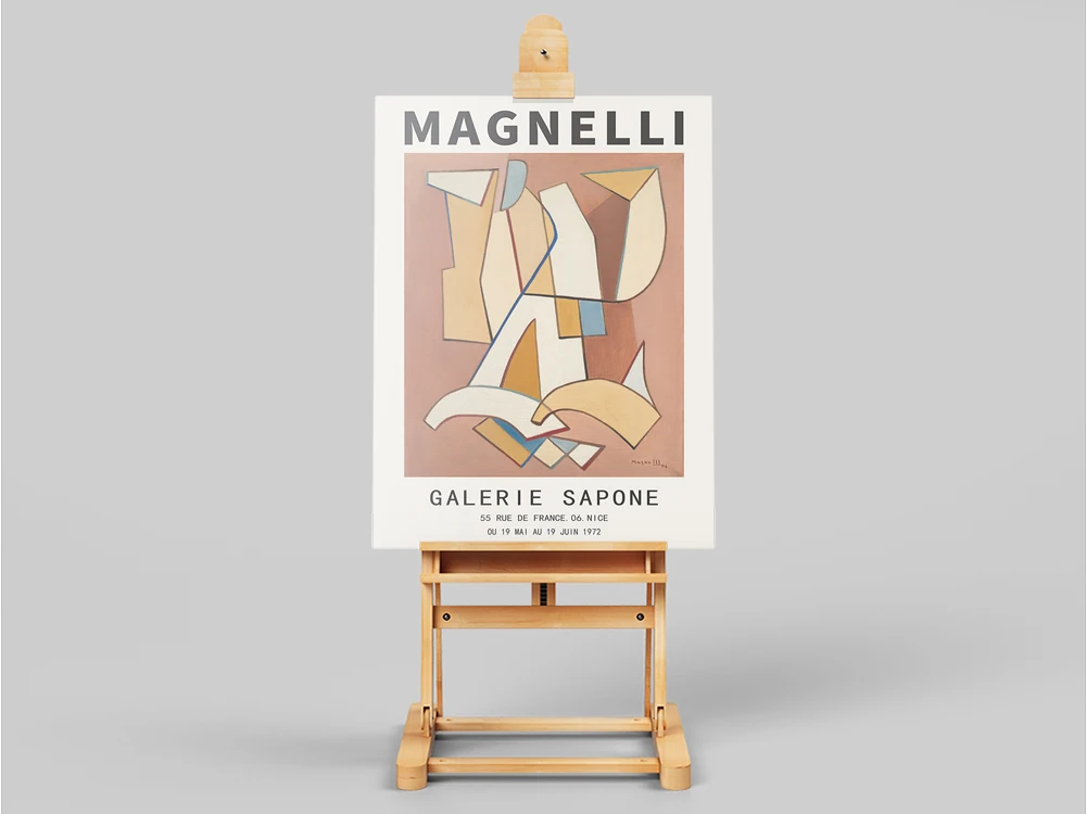 Alberto Magnelli poster, Magnelli Art exhibition poster, Italian paint artist, Magnelli print, Art Exhibition, Galge Museum Ga