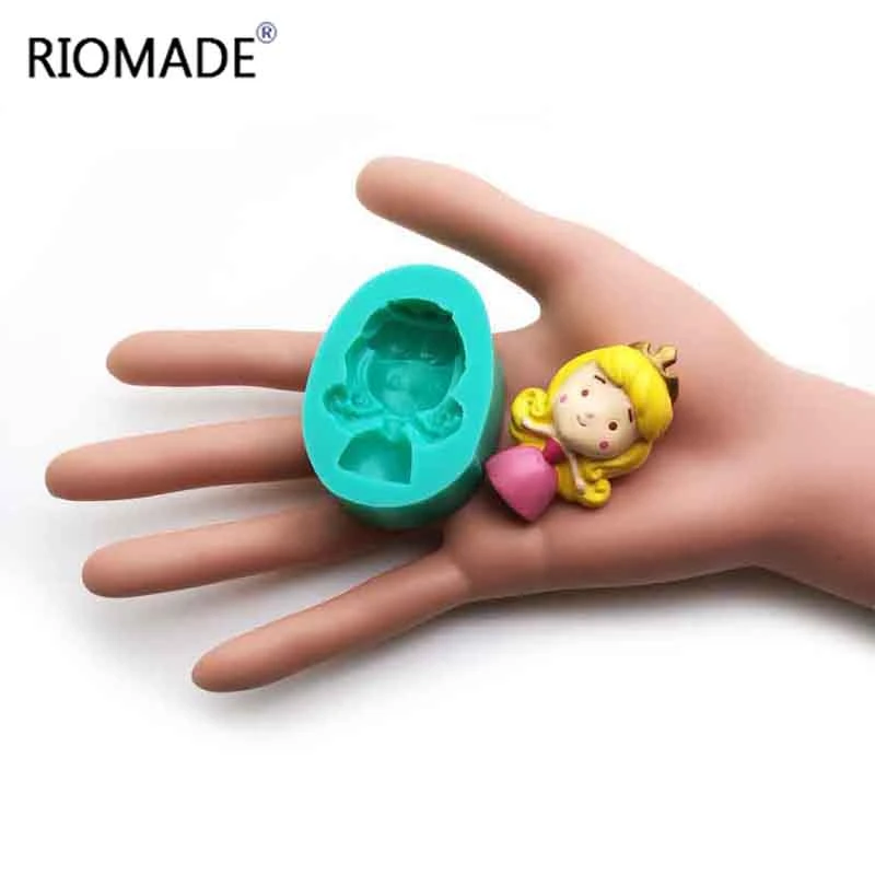 Cartoon Girls Silicone Mold For Fondant Cake Decoration Princess Chocolate Baking Polymer Clay Sugarcraft Silicone Form Tools