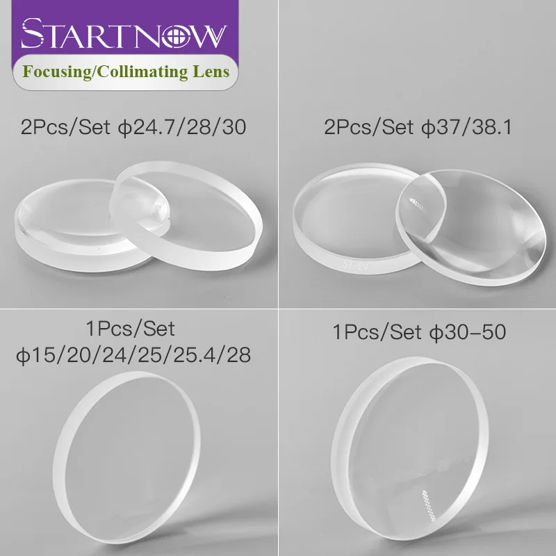 Imagem -02 - Startnow Peças 1064nm Fibra Laser Colimate Lente D37 38.1 Quartzo Lente de Focagem Raytools Wsx Precitec Peças da Máquina Corte a Laser