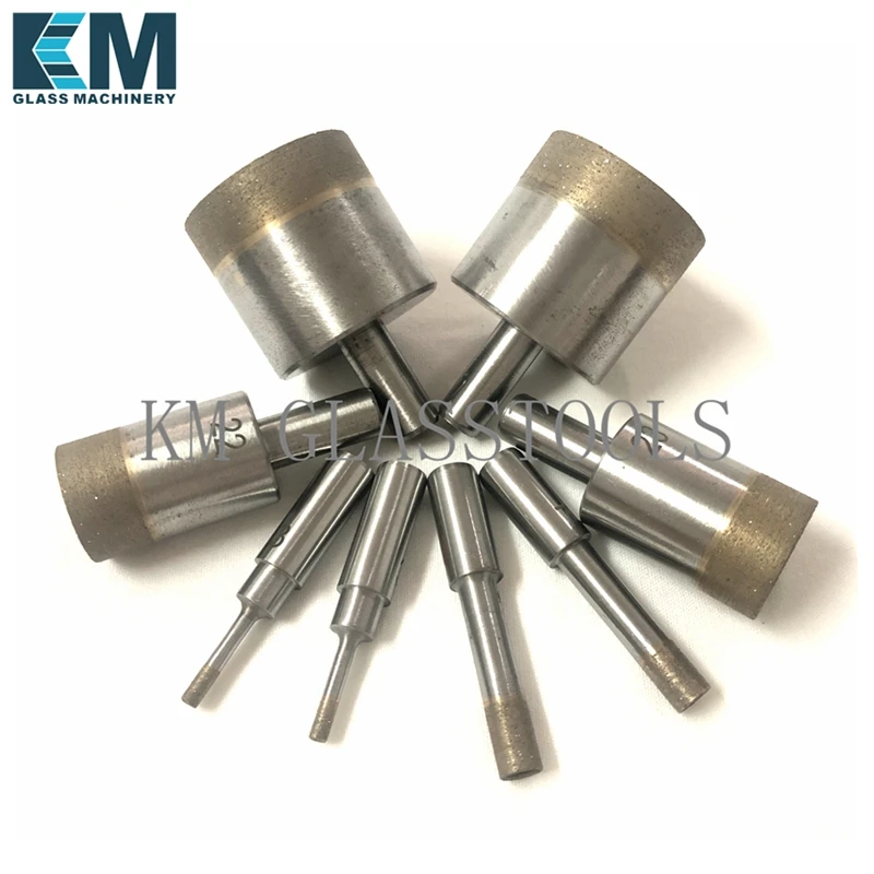 Free Shipping! Straight shank glass sintered diamond core drill bits Diameter:3~130MM. Shank diameter 10mm.