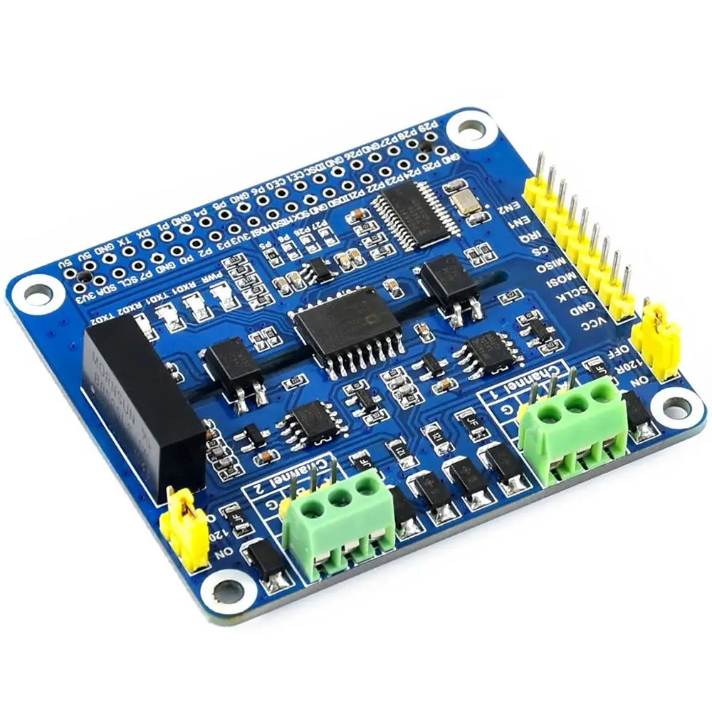 2-Channel RS485 Module Expansion Board Breakout Shield HAT for RPI RasPi Raspberry Pi Zero 2 W WH 2W 3A 3B Plus 3 4 Model B 4B 5