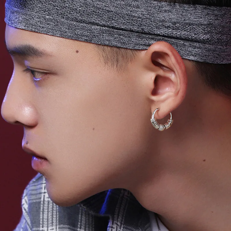 1 Piece New Punk Dragon Pattern Ear Buckle Earrings For Men/Women Black Color Hip Hop Fashion Cool Ear Jewelry Street Popular