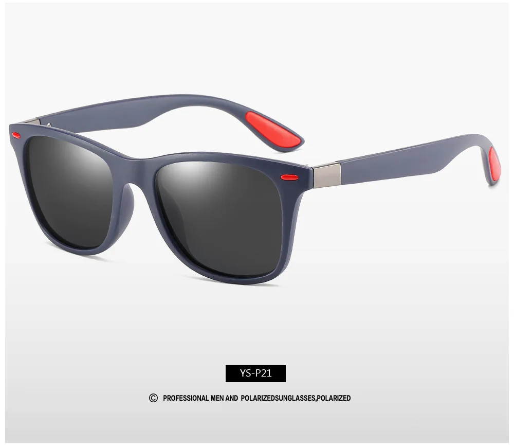 ZXWLYXGX Klassieke Gepolariseerde Zonnebril Mannen Vrouwen Brand Design Rijden Vierkant Frame Zonnebril Mannelijke Goggle UV400 Gafas De Sol
