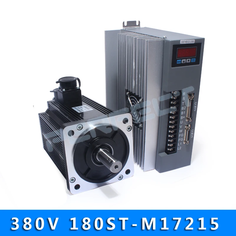 380V 2.7KW 180ST-M17215 AC Servo motor 1500RPM 17.2N.M. 2700W Three-Phase ac drive permanent magnet Matched Driver AASD-40A