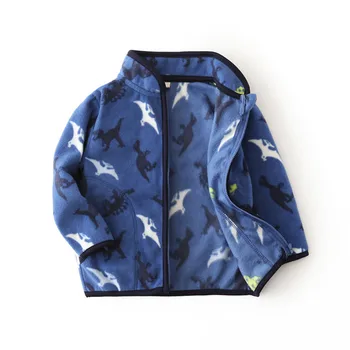 Jumping Meters New Arrival Dinosaurs Zipper Boys Girls Jackets Coats Fahion Pockets Children's Outwear Fleece Coats Kids Clothes 2