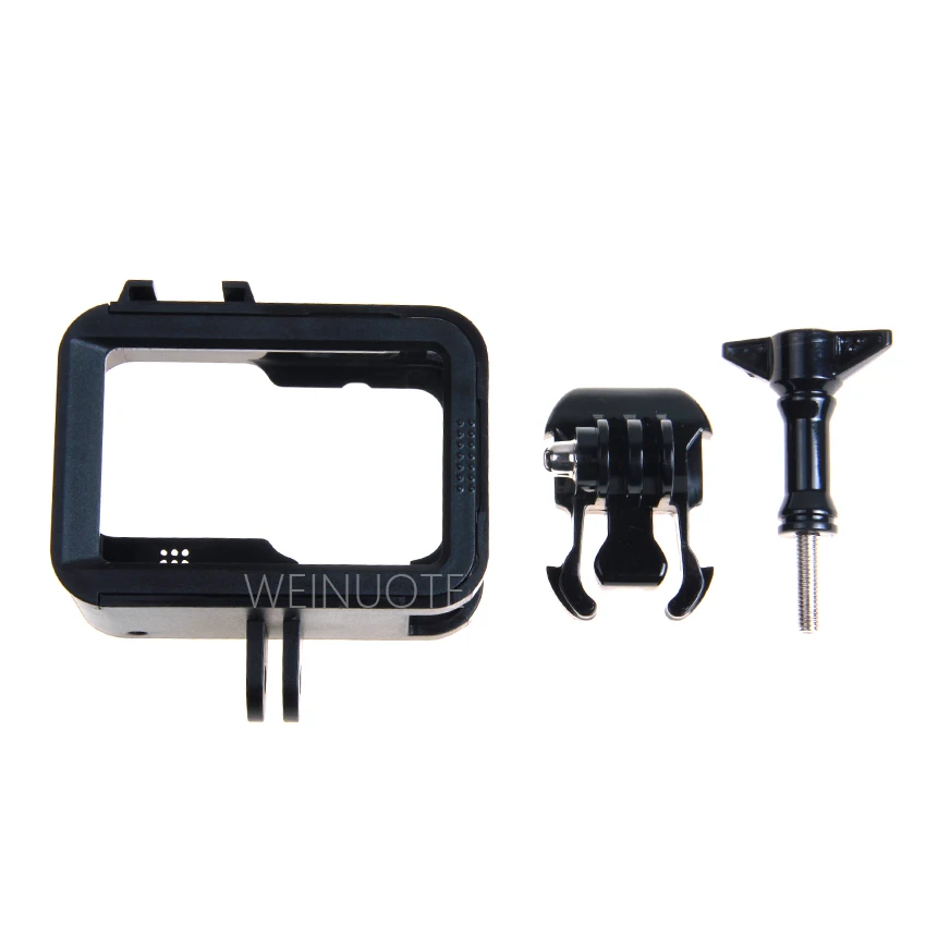 고프로 9 용 플라스틱 하우징 케이스 케이지 커버, 실리콘 보호 케이스, 강화 유리 스크린 보호대, 고프로 히어로 12 11 10 9