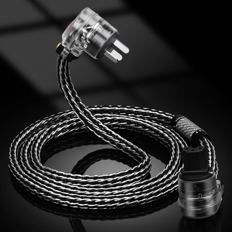 ATAUDIO HIFI audio power kabel OCC silber mix decoder power verstärker power kabel EU/US/AU stecker für audio lautsprecher PA 3