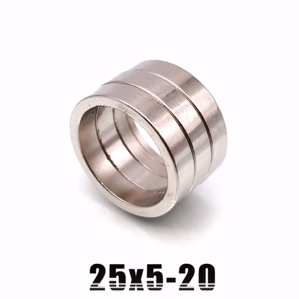 2/5/10/50Pc D25x5 Super Strong Round Neodymium Ring Magnets 25mm x 5mm Hole: 20mm Rare Earth N35 ndfeb Neodymium 25*5-20