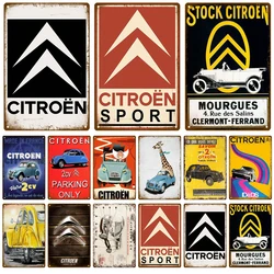 Citroen 2CV Retro Decorative House Metal Sign Plate Posters On The Wall Tin Sign Vintage Poster Decor Wall Art Room Decoration