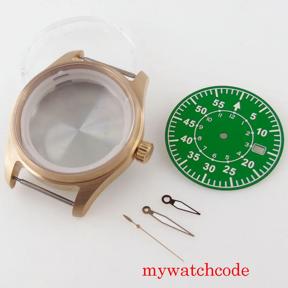 Caja de reloj con movimiento automático, accesorio de cristal de zafiro, resistente al agua hasta 200m, esfera luminosa, piezas de reloj, Cusn8, NH35