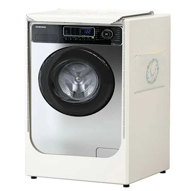 Washing Machine Cover, Waterproof, Silver Fabric, Sunscreen Roller, Dustproof Case, Cover for Washing Machine