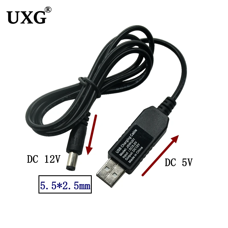 USB power 5.5X2.1mm 2.5mm 3.5*1.35mm 4.0x1.7mm boost line DC 5V to DC 9V 12V Step UP Module USB Converter Adapter Power Cable 1m