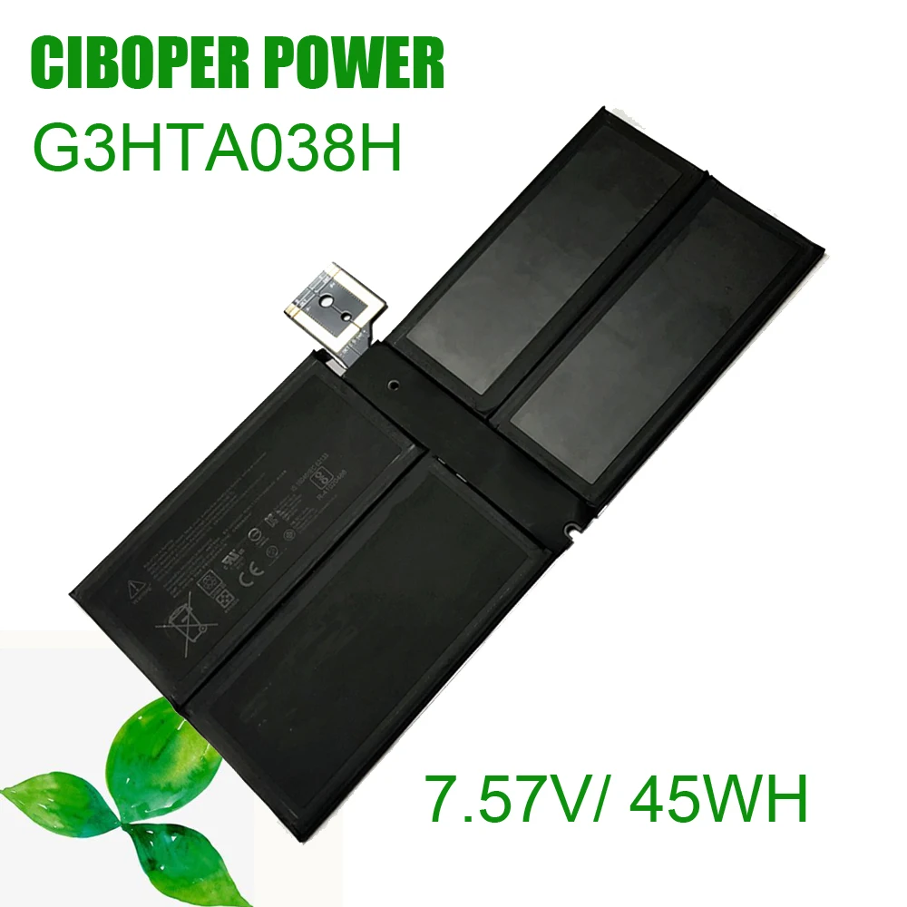 CP Laptop Battery G3HTA038H DYNM02 7.57V 45WH/5940mAh For Surface Pro 5 1796 For Microsoft Surface Pro 6 1807 1809 Tablet PC