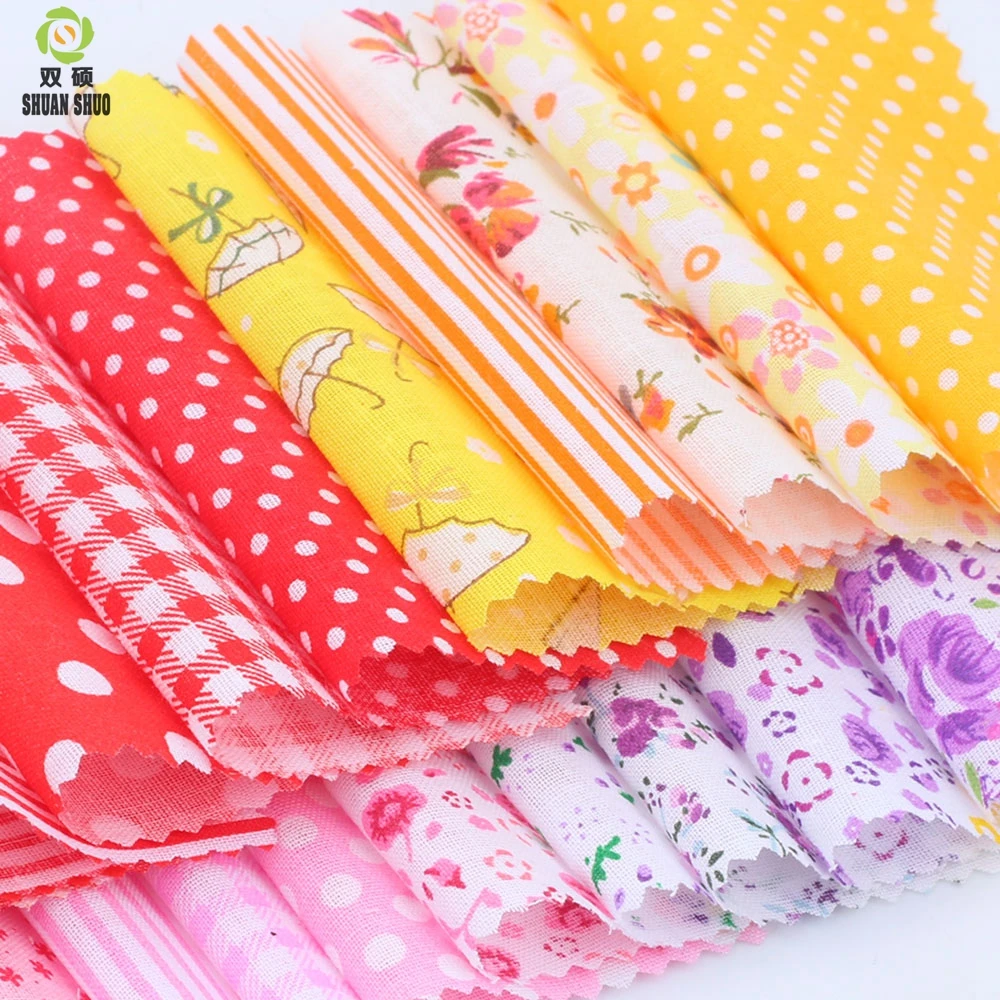 5*9CM Random Color Thin Charm Packs Patchwork Cotton Fabric No Repeat Design Tissue DIY Sewing  100 pcs/lot