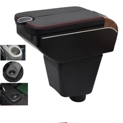 For Renault clio3 clio4 Armrest Box Double doors open 7USB interface Centre Console Storage Box Arm Rest Car accessories armrest