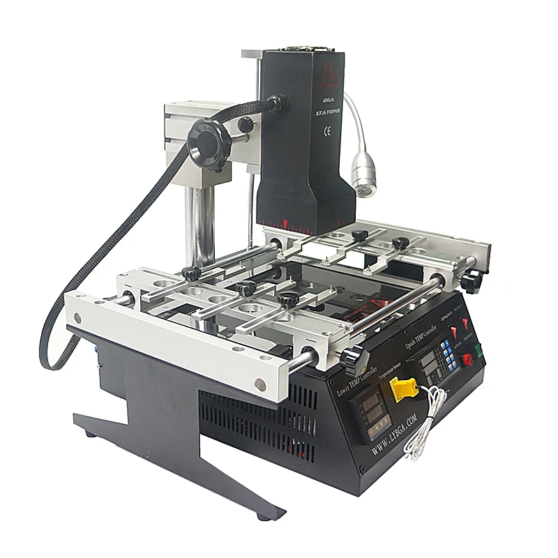 LY IR6500 2 ZonesInfrared BGA Soldering Machine IR Rework Reballing Station Preheating Area 240*200mm and 6pcs Jigs