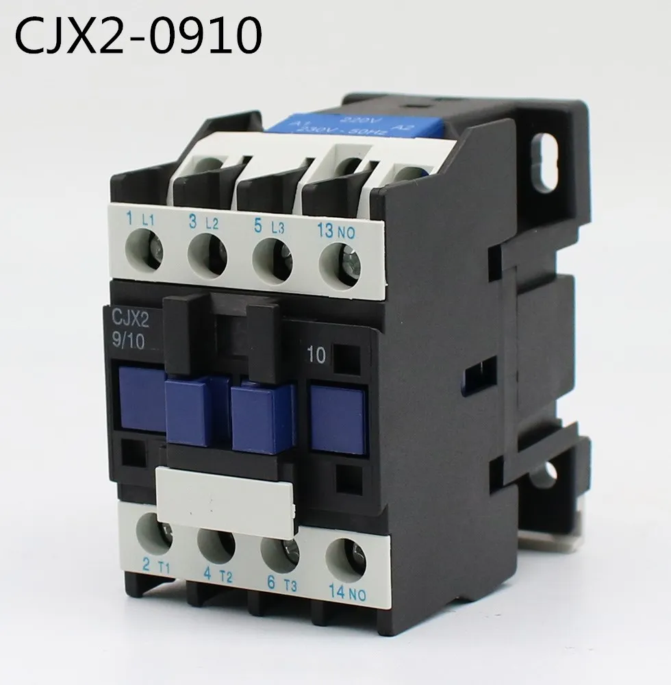 LC1D AC Contactor CJX2-0910 9A NO 3-Phase DIN Rail Mount Electric Power Contactor 24V 36V 110V 220V 380V