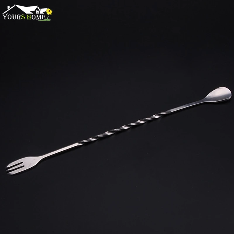 

26cm Stainless Steel Cocktail Bar Spoon Disc Tail Drink Mixer Bar Stirring Mixing Barware