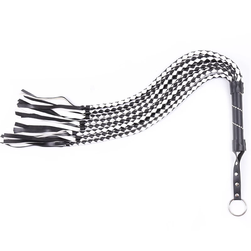 Pu Leer Paard Supply Premium Geweven Suede Flogger Voor Paard Training Crop Zweep Suede Of Bedekt Handvat Met Polsband