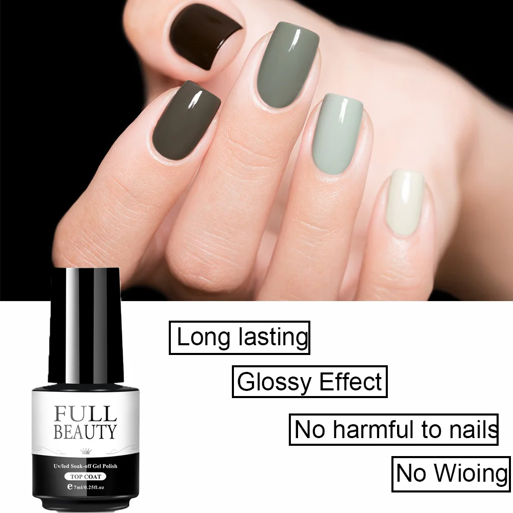 7Ml Top Base Coat Gel Polish Langdurige Losweken Gel Vernis Shiny Sealer Manicure Nail Art Kleur Gel lak Lak GL1571-5